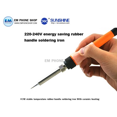 40W stable temperature rubber handle soldering iron With ceramic heating